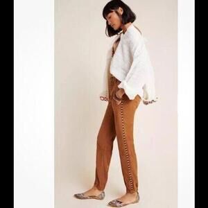 ANTHROPOLOGIE‎ Byron Seamed Utility Jogger Pants Embroidered